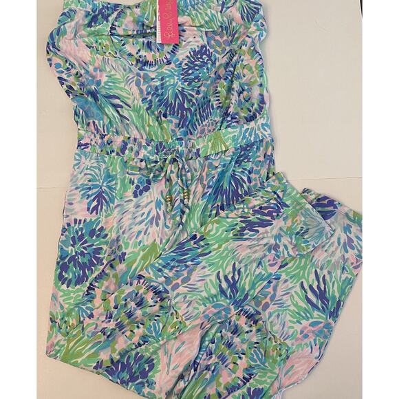 Lilly Pulitzer NWT Keely Jumpsuit Shell Of A Party Size Medium - Picture 1 of 9